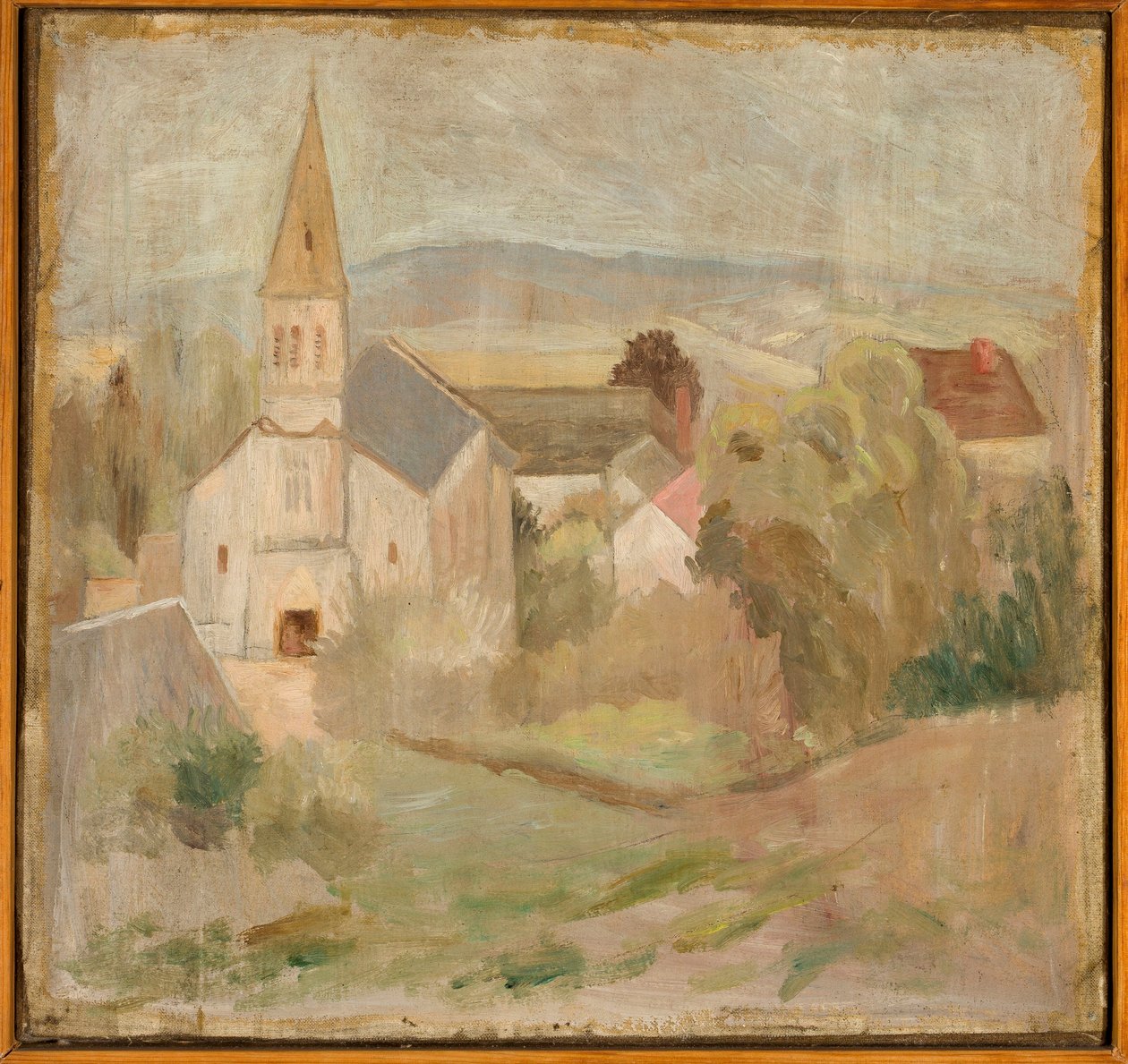 Paysage avec une petite église (La Comelle) - Tadeusz Makowski