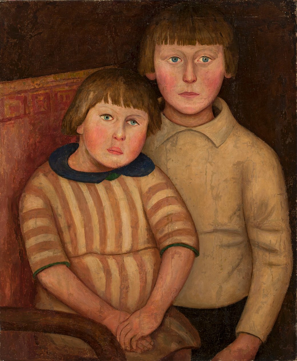 Portrait de deux enfants - Tadeusz Makowski
