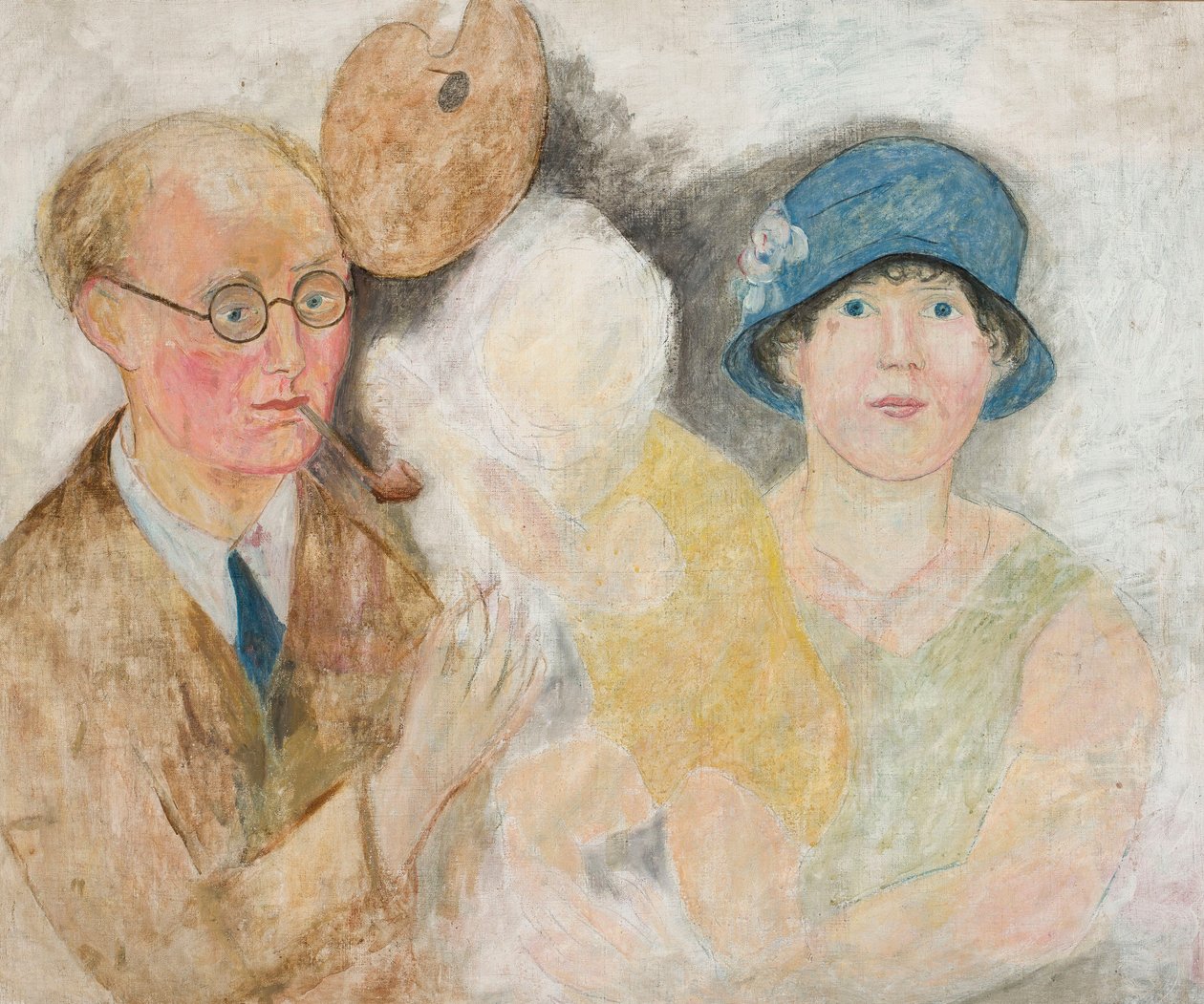 Portrait du peintre avec sa famille (M. Gromaire) - Tadeusz Makowski