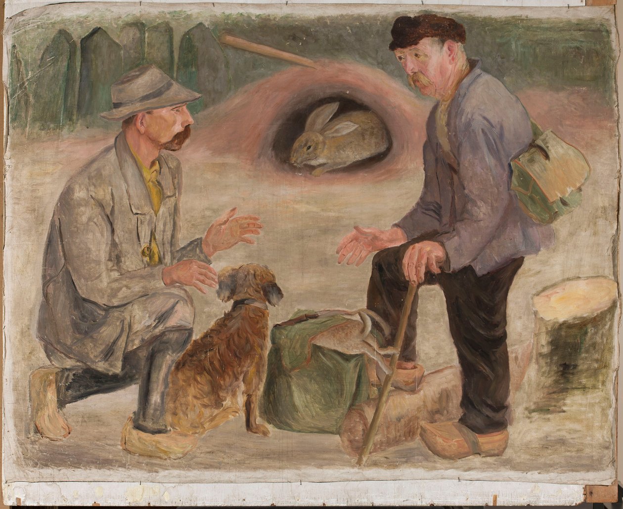 Conversation avec un chasseur - Tadeusz Makowski