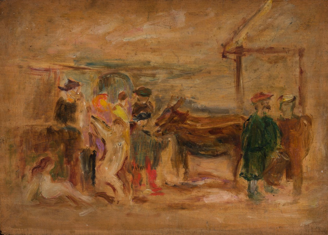 Scène figurative avec des ânes - Tadeusz Makowski