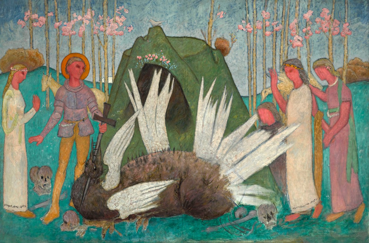 Saint Georges transperçant le dragon - Tadeusz Makowski
