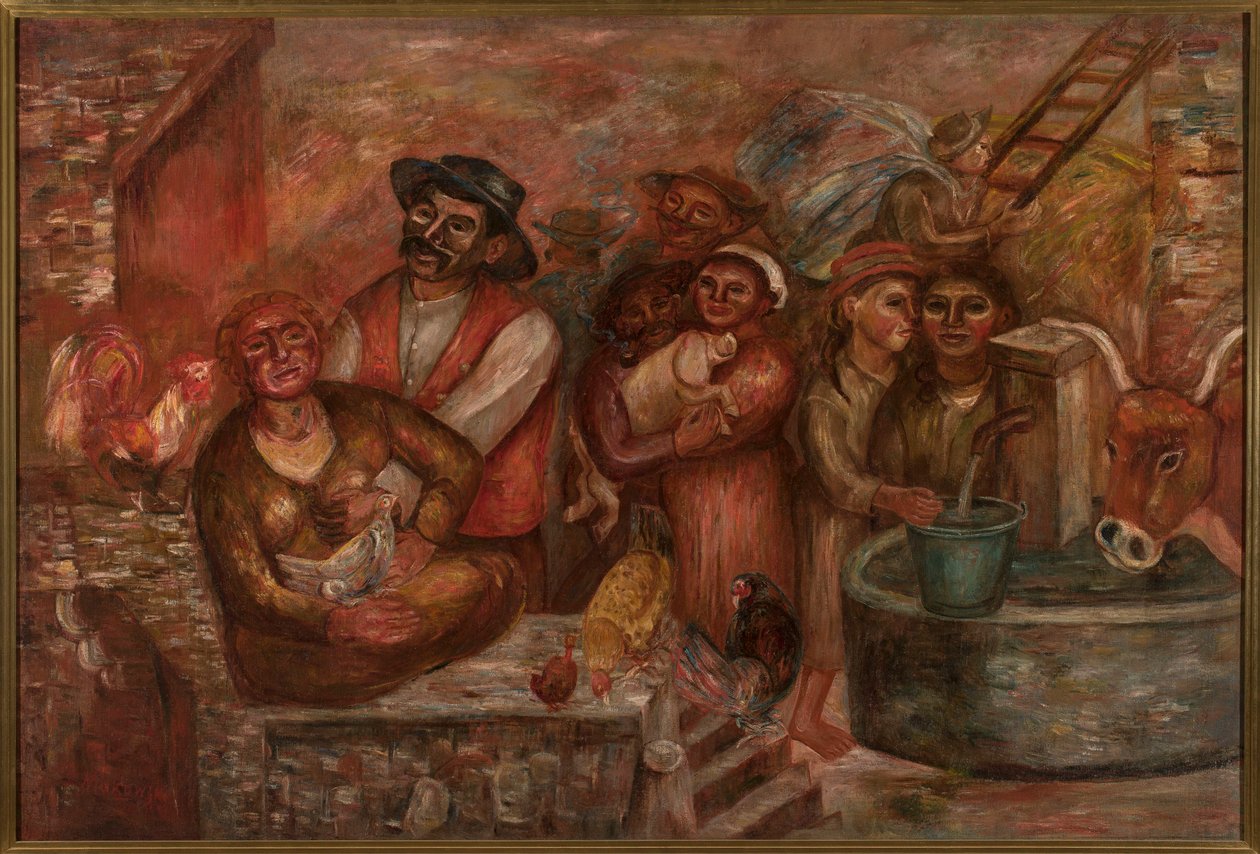 Les villageois - Tadeusz Makowski