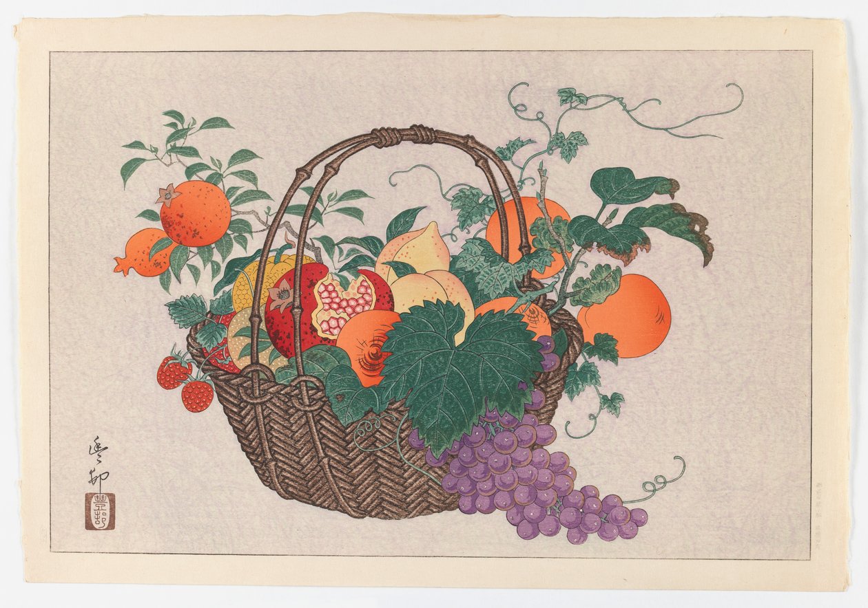 Nature morte avec panier de fruits, vers 1930 - Taisu Taisu