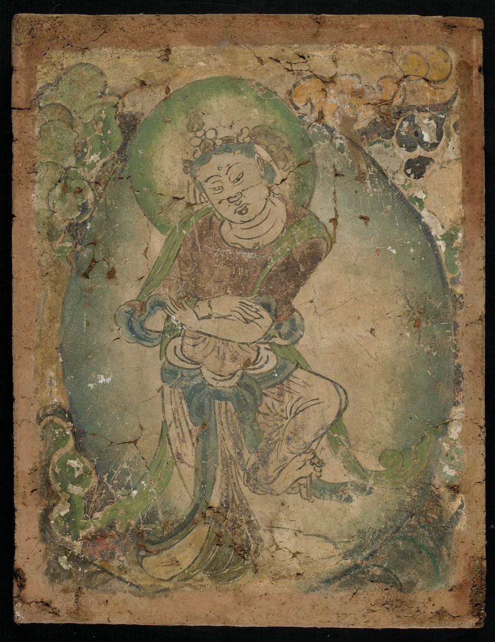 Figure dansante, Kizil, province du Xinjiang, 600-800 - Tang Dynasty Chinese School