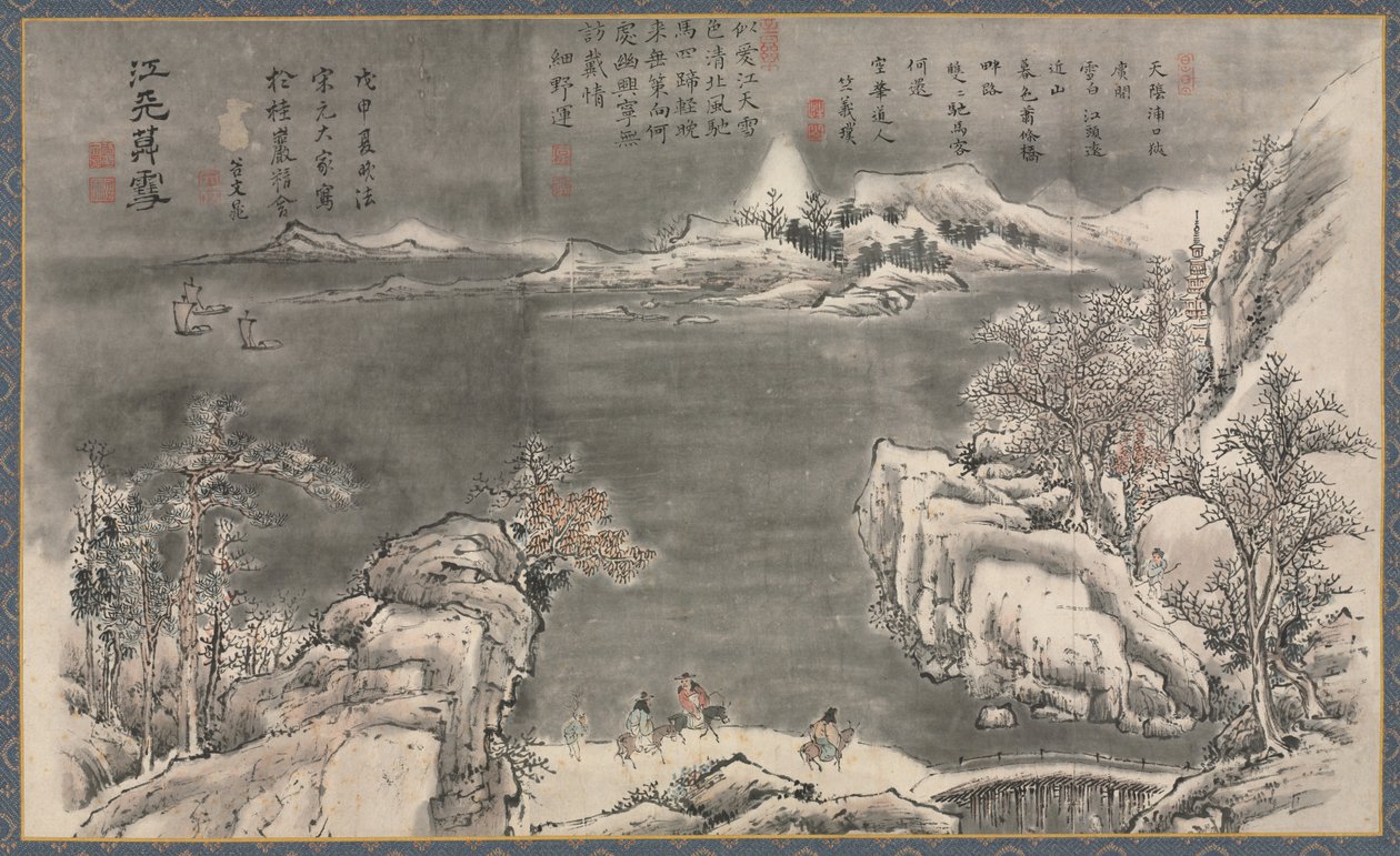 Une des huit vues des rivières Xiao et Xiang, 1788 - Tani Bunch