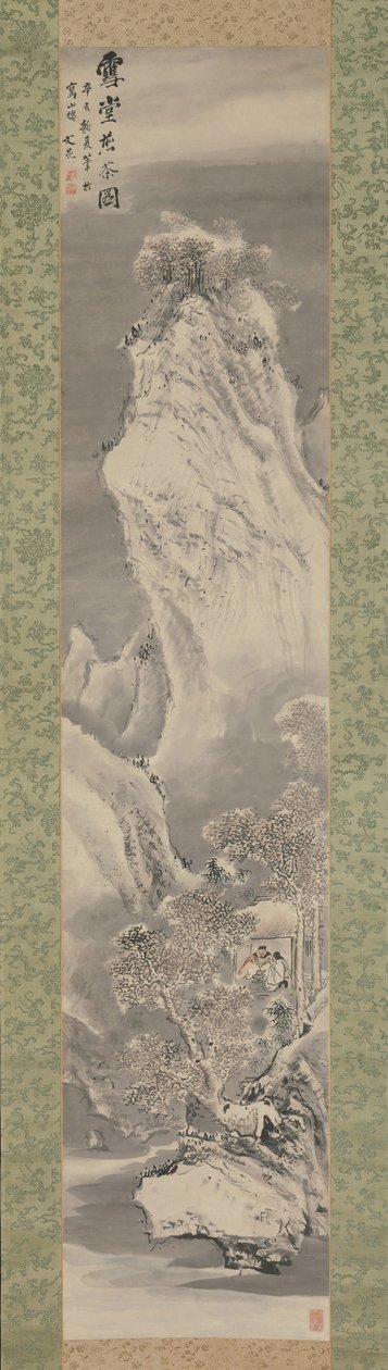 Préparation du thé dans une cabane couverte de neige, 1791 - Tani Buncho