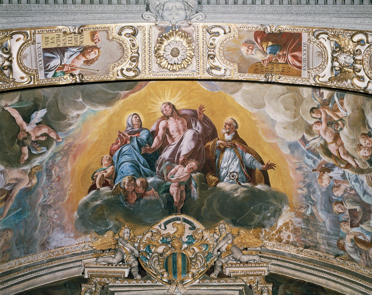 Fresque dans la voûte de la Chapelle de l