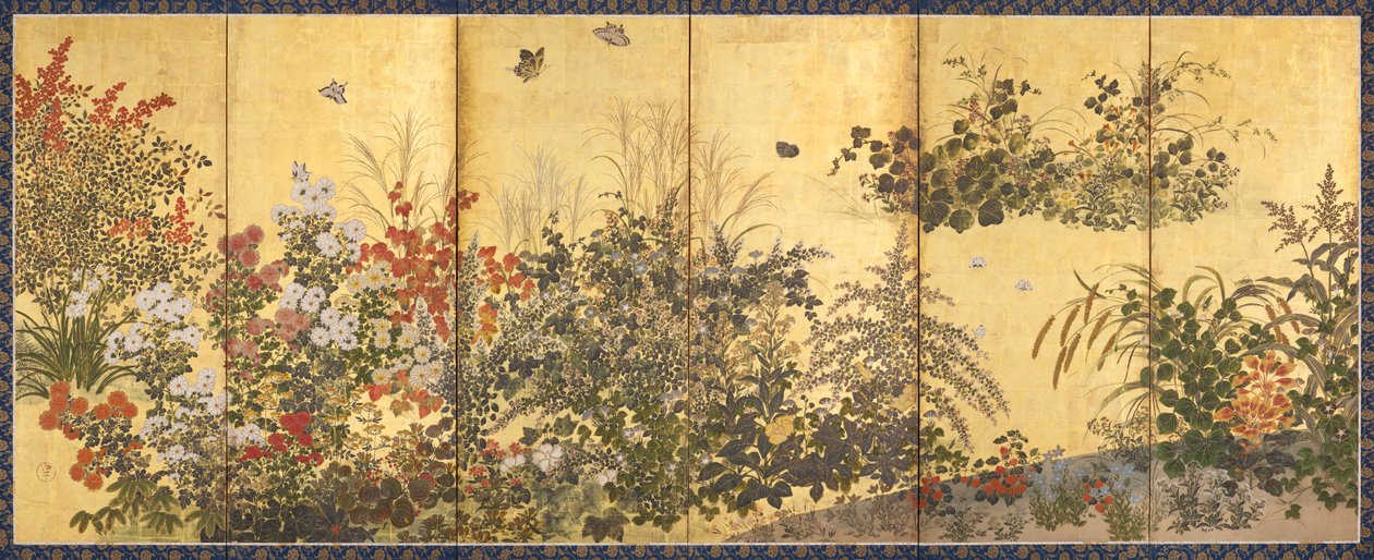 Fleurs et papillons - Tawaraya Sotatsu