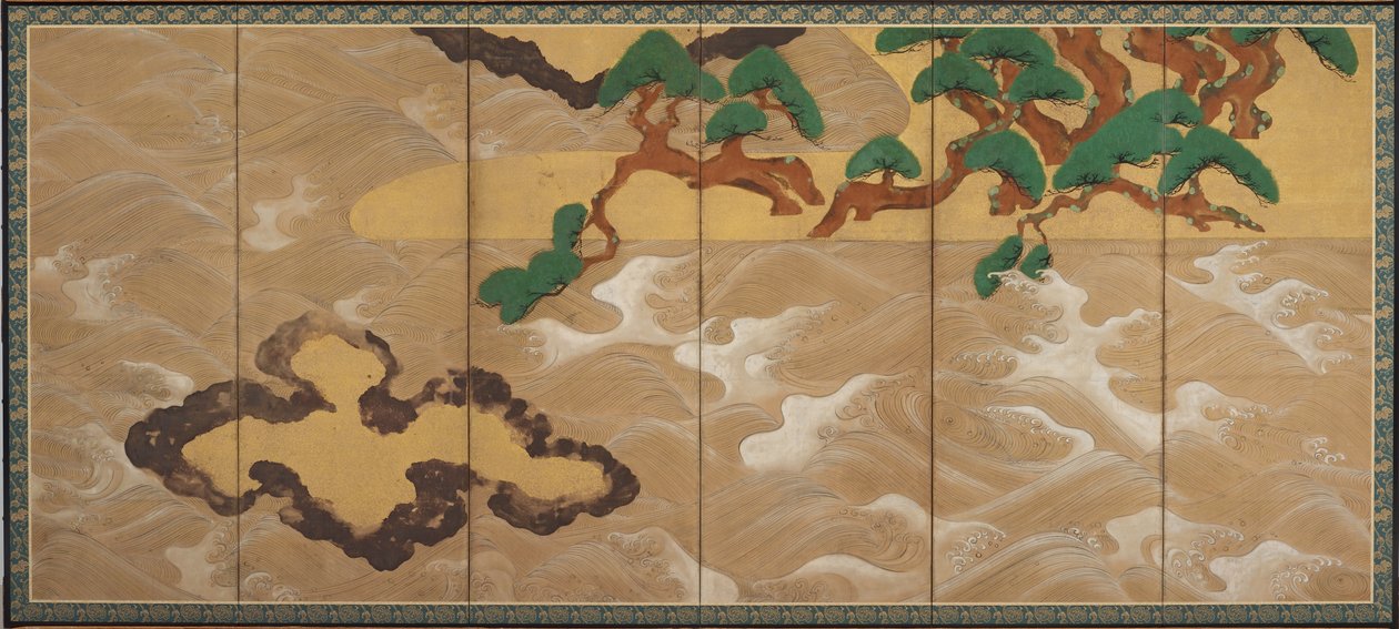 Vagues à Matsushima, période Edo - Tawaraya Sotatsu
