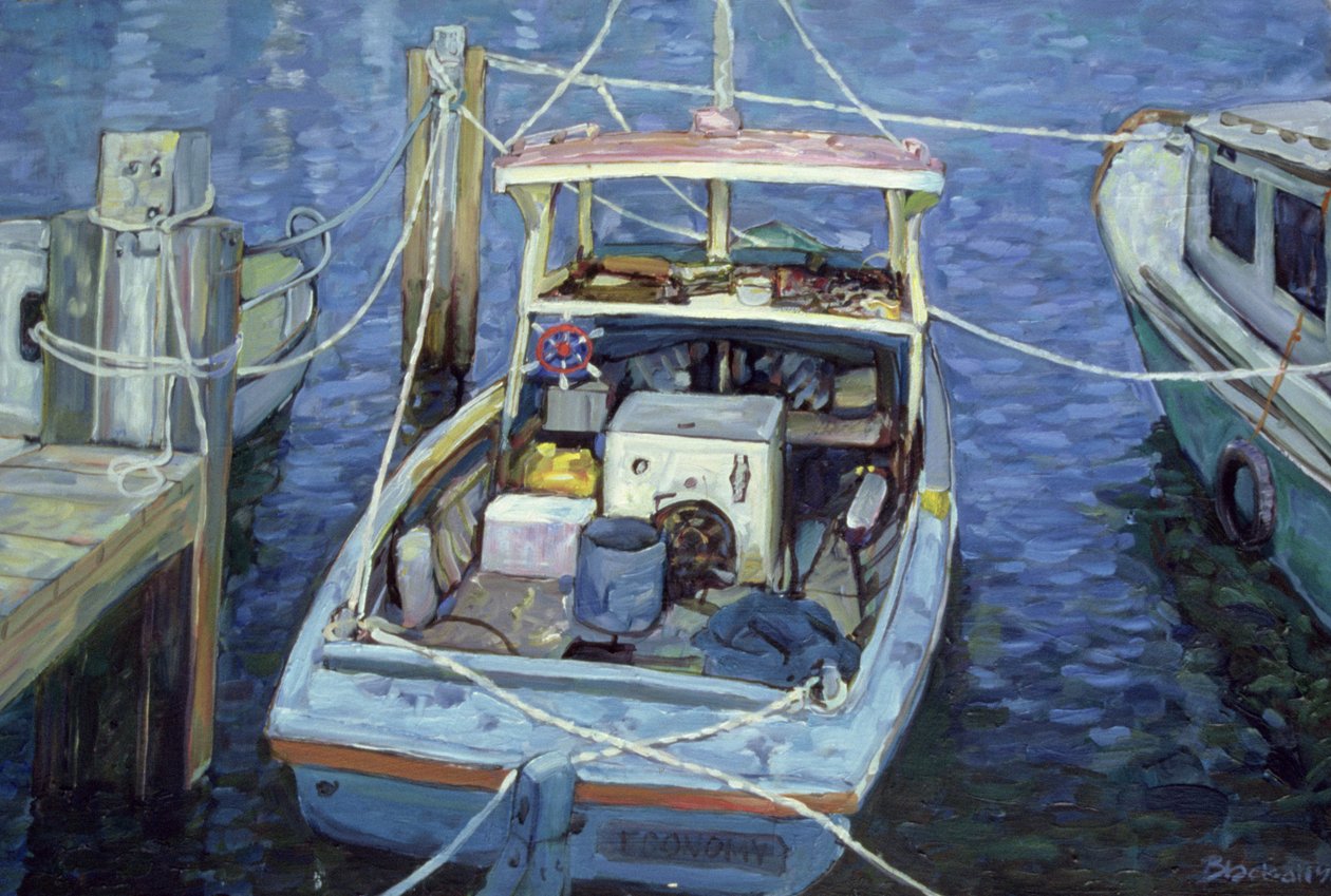 Ancien bateau de pêche au quai, 1988 - Ted Blackall