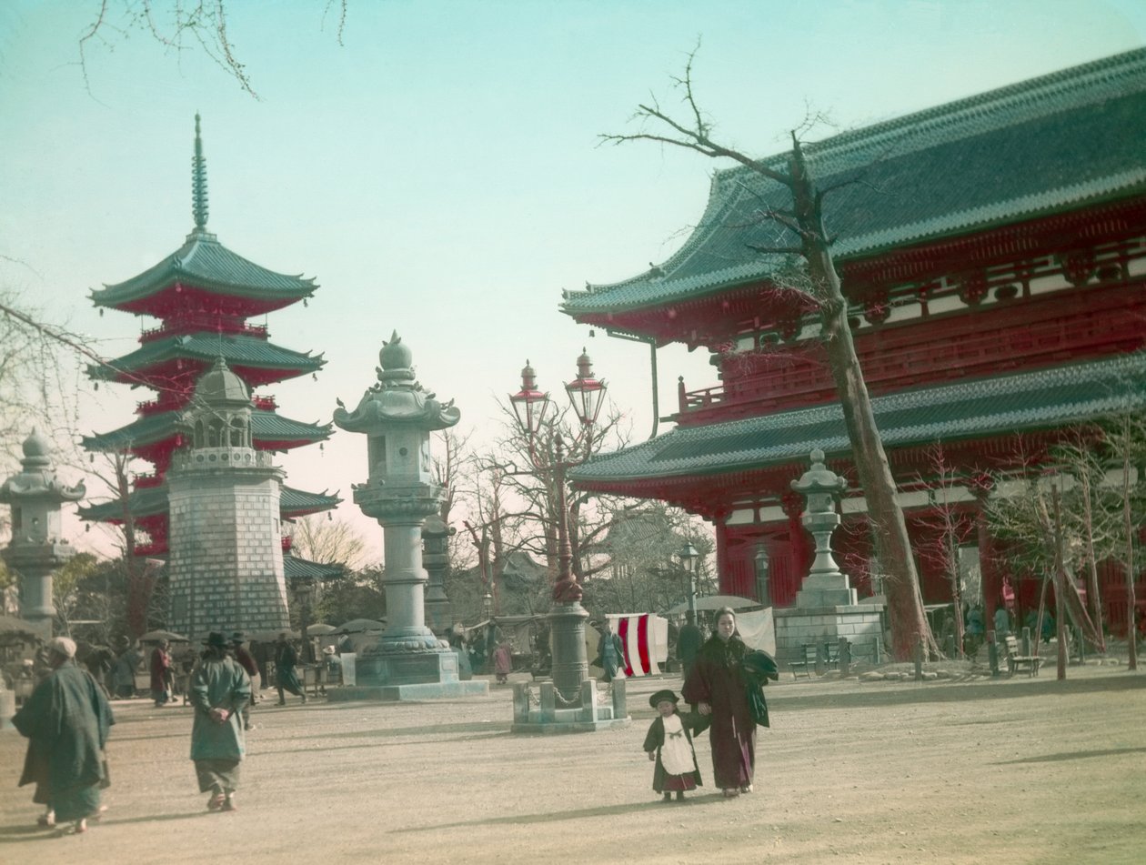 Senso - Porte du temple Ji, Tokyo vers 1900 - 1915 (photographie) - Teijiro Takagi