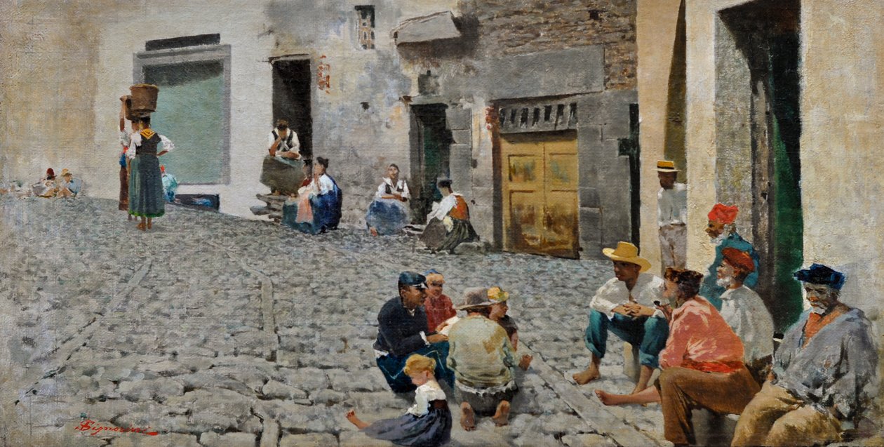 Marins à Riomaggiore, vers 1892-93 - Telemaco Signorini