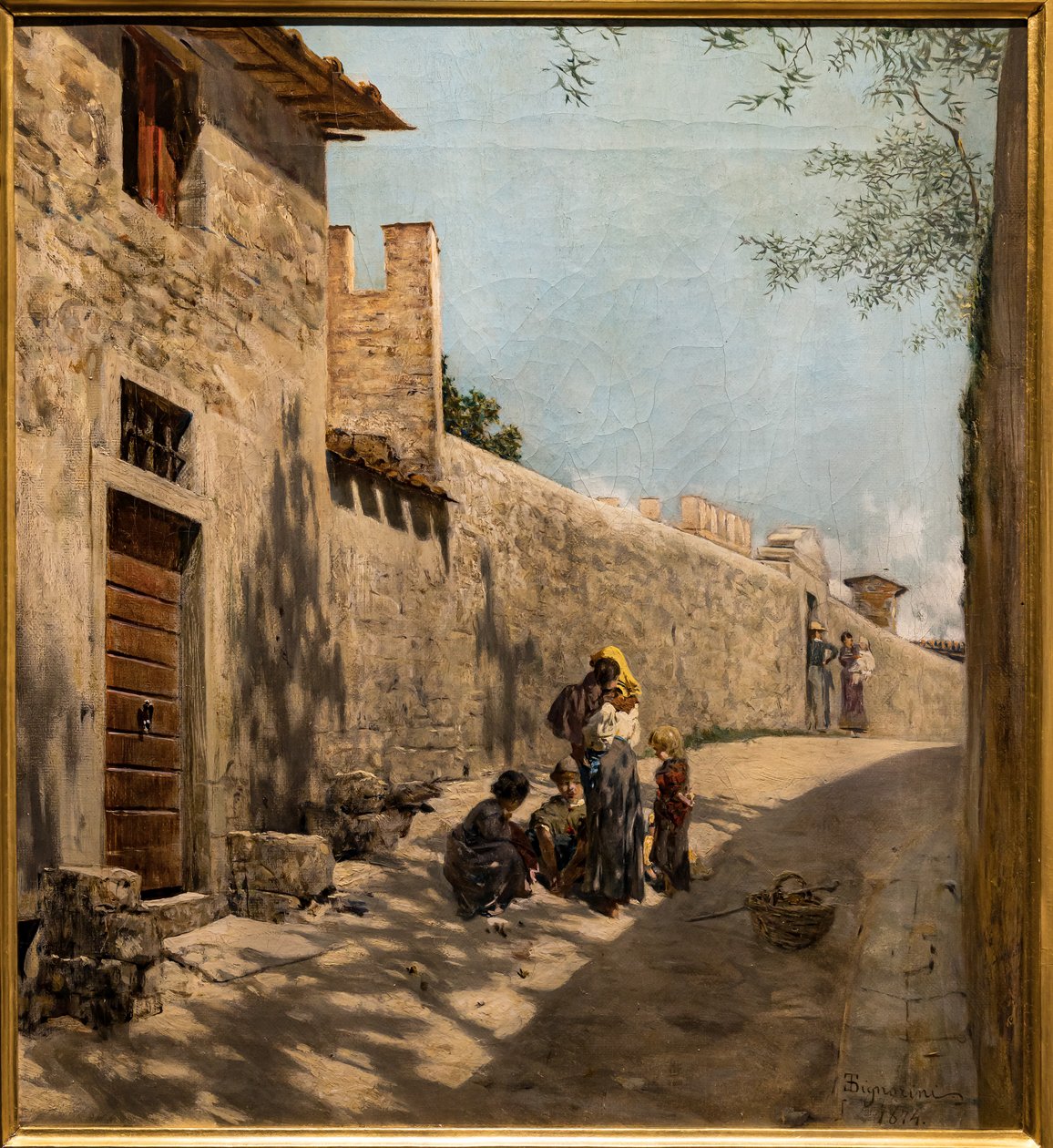 Petite rue de Toscane avec des personnages - Telemaco Signorini