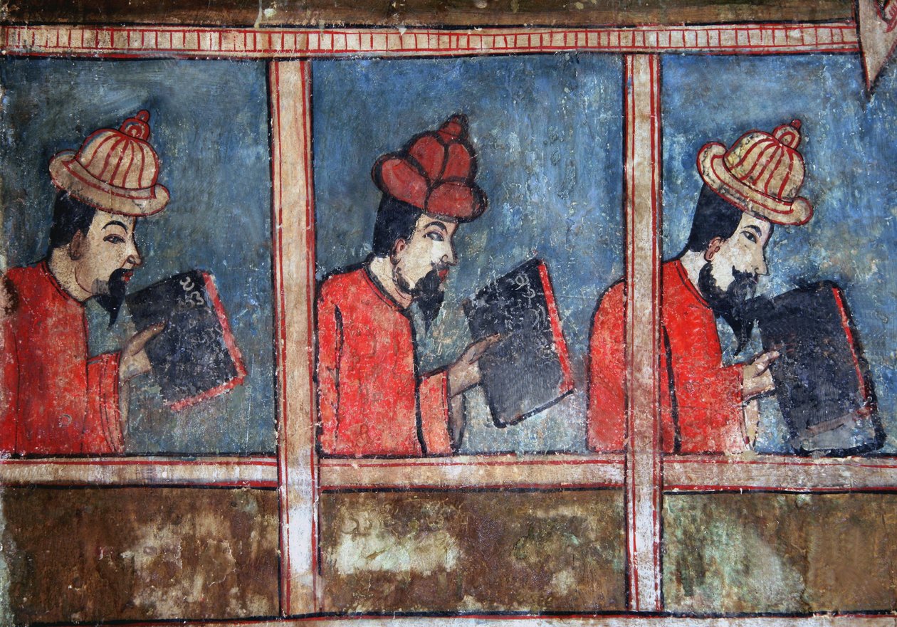 (détail) Marchands chinois (peinture murale) - Thai School