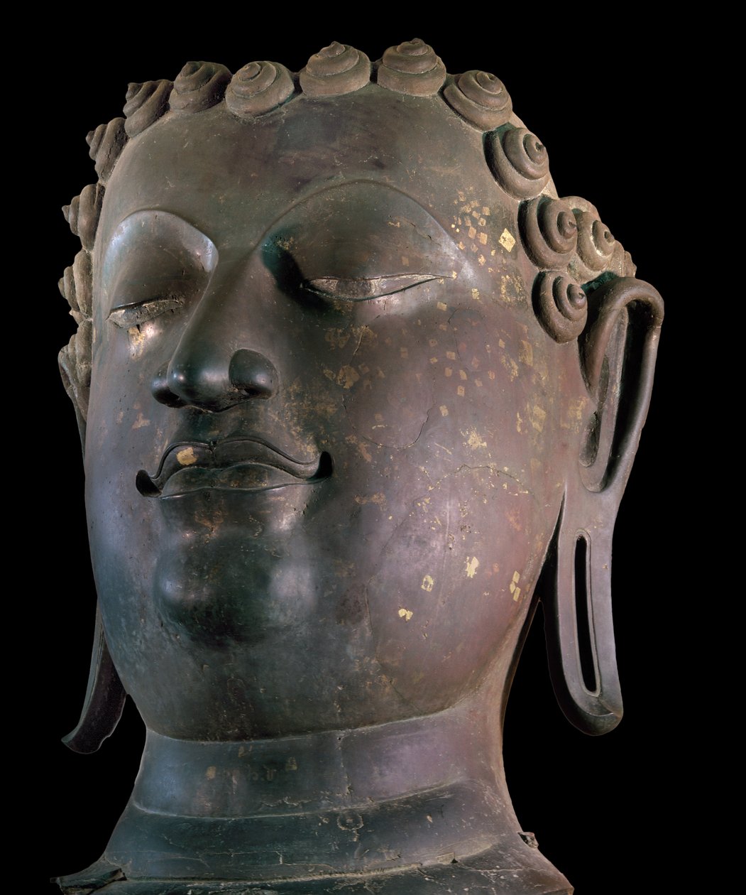 Tête géante de Bouddha, style Lanna - Thai School