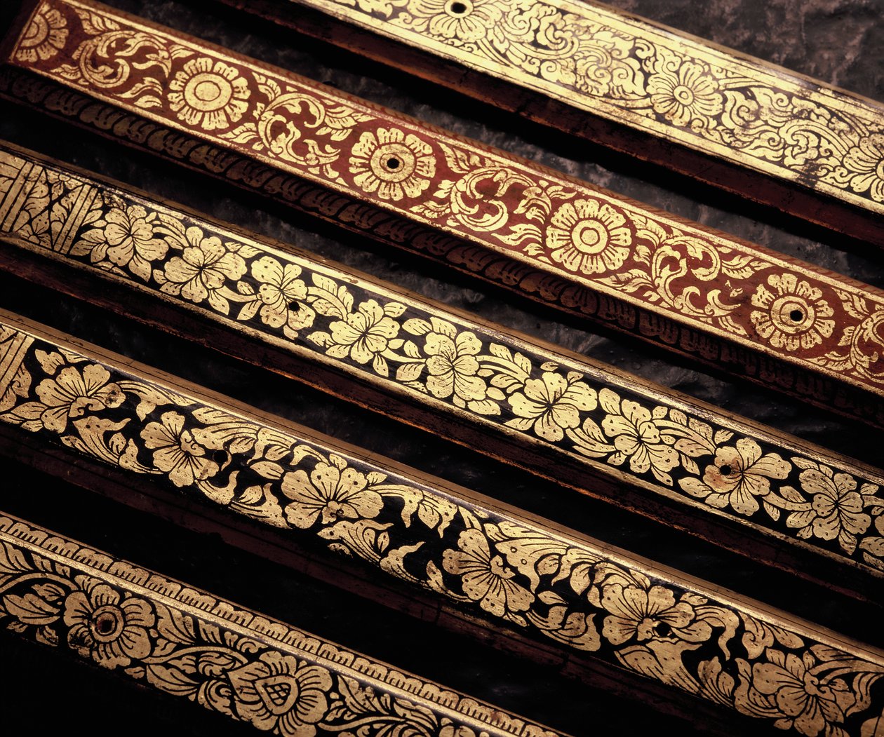 Couvertures de livres manuscrits à motifs Lai Kaam - Thai School
