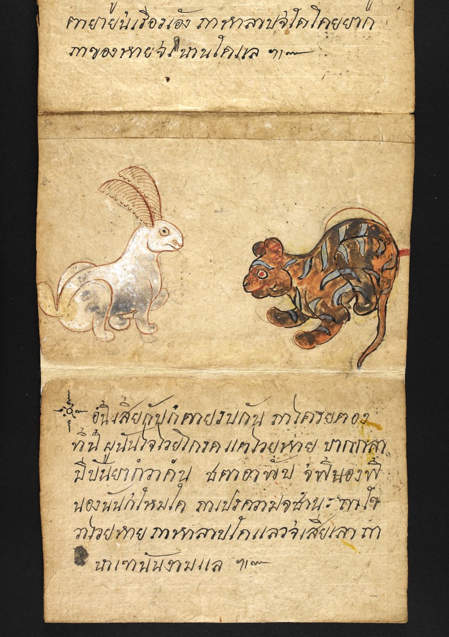 Satra sur la divination et les conseils pour une vie heureuse et saine (livre plié en papier) - Thai School