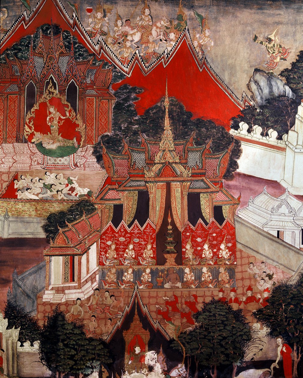 Scènes de la vie de Bouddha, milieu du XIXe siècle - Thai School