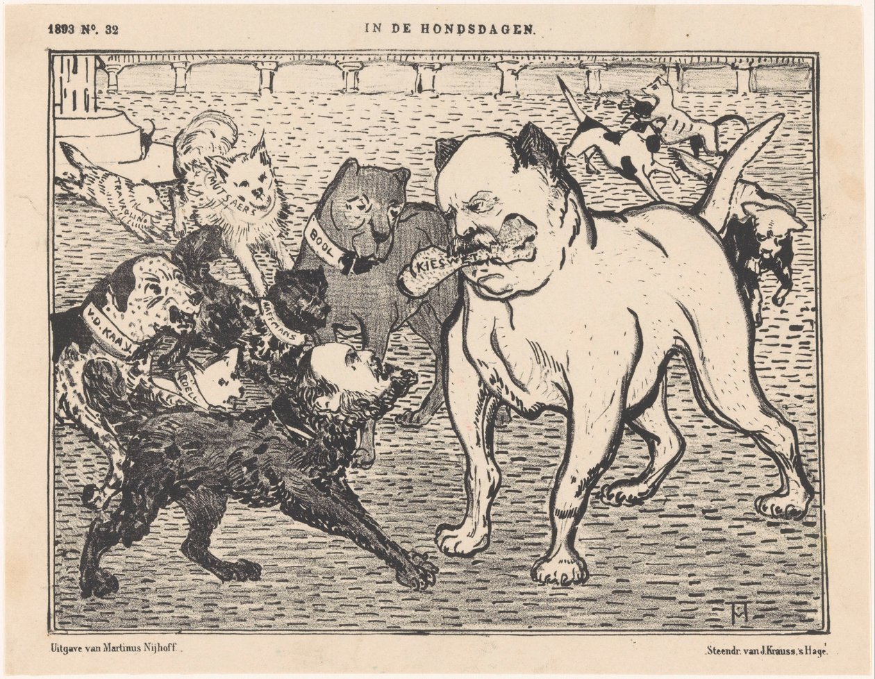 Caricature de la loi électorale de Johannes Tak van Poortvliet - Theo van Hoytema