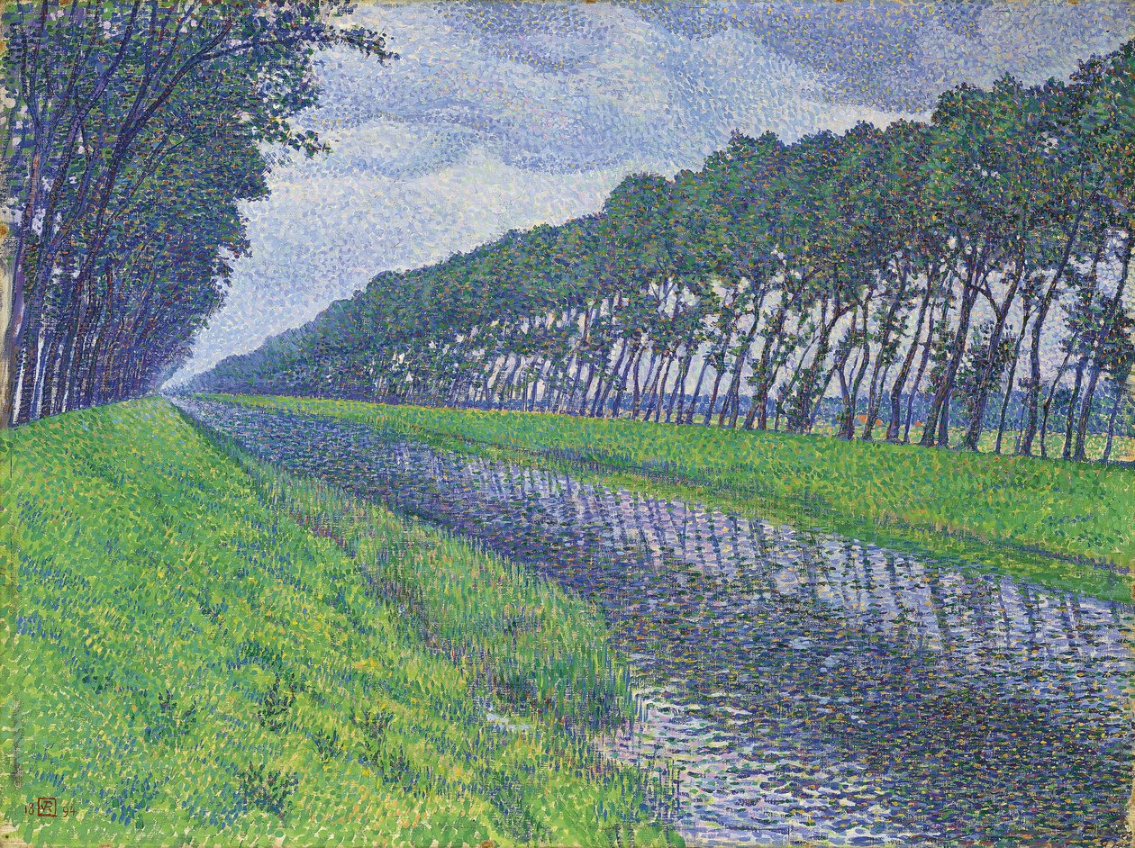 Canal en Flandre, 1894 - Théo van Rysselberghe