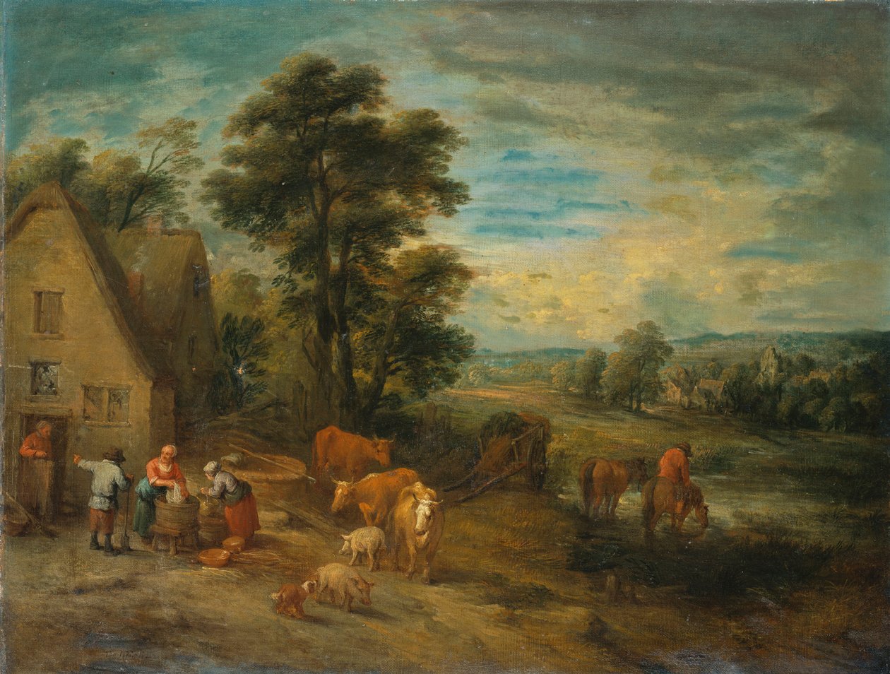 Paysage avec Paysans et Bétail près d