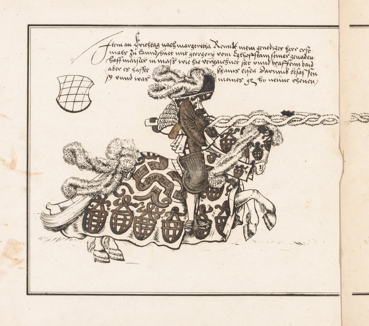 Livre sur les Tournois : Jouteur Tourné à Droite - Theobald Senefelder