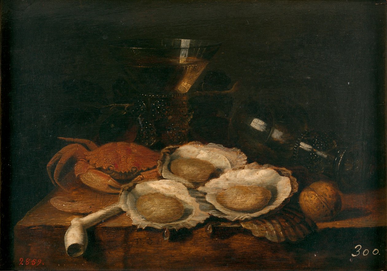 Table en désordre, huile sur panneau - Theodoor Smits