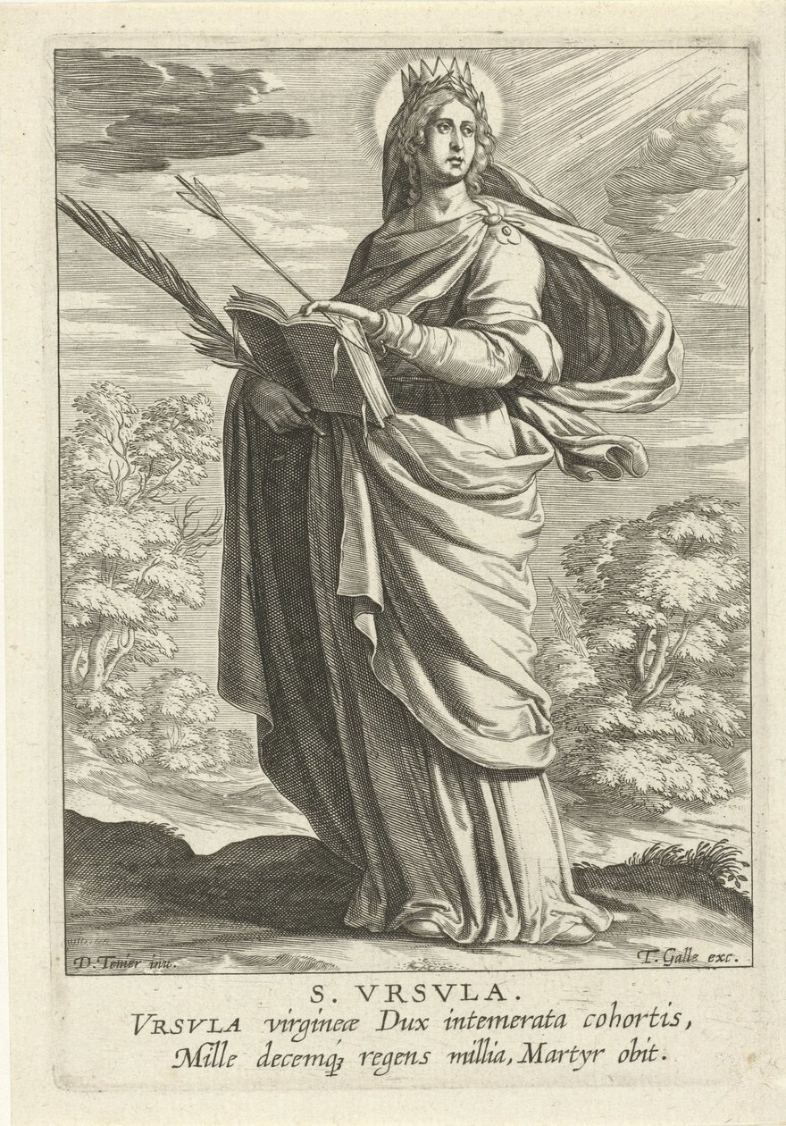 Sainte Ursule (série: Saintes femmes, Speculum Illustratum Virginum) - Theodoor Galle