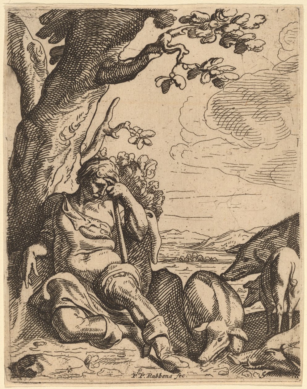 Le Fils prodigue parmi les porcs - Theodoor van Thulden after Sir Peter Paul Rubens