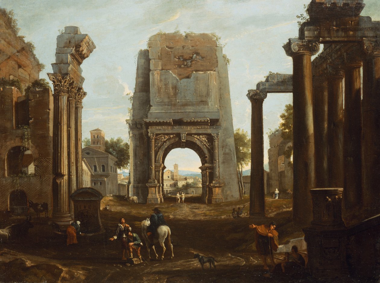 Un caprice de ruines romaines avec l
