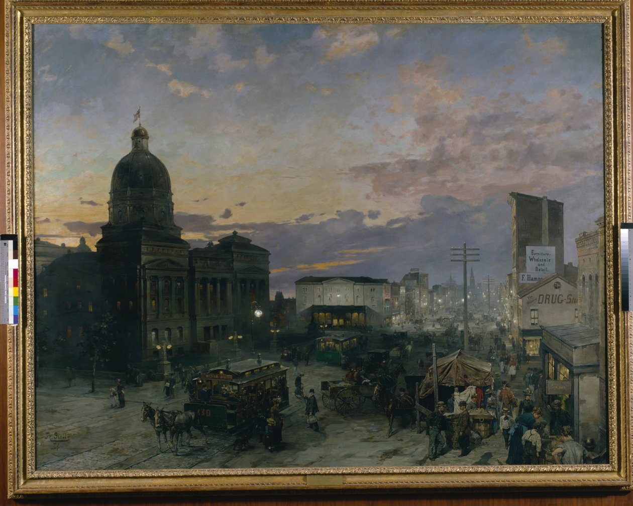 Rue Washington, Indianapolis au crépuscule - Theodor Groll