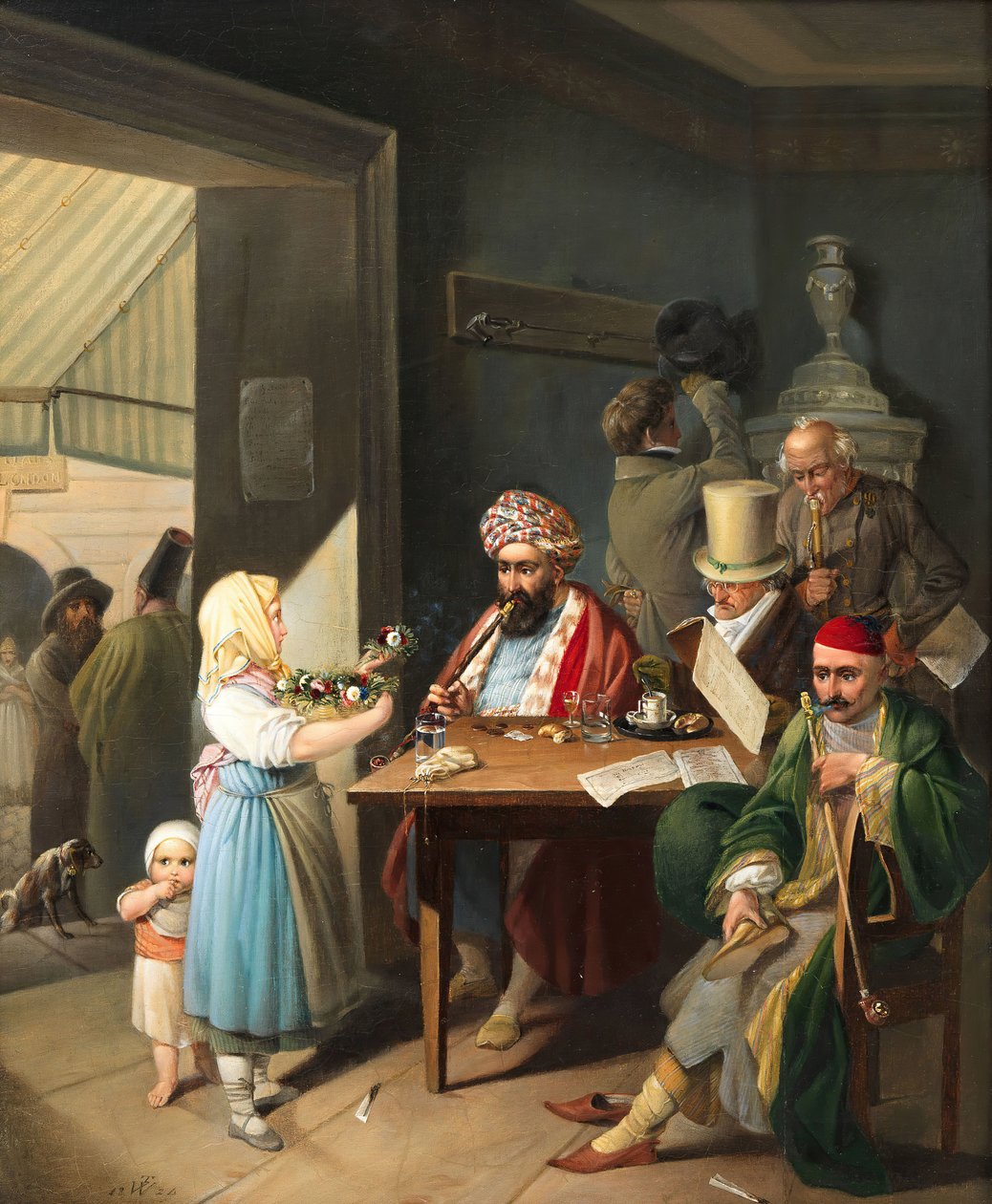 Grecs et Turcs dans un café viennois, 1824 - Theodor Leopold Weller