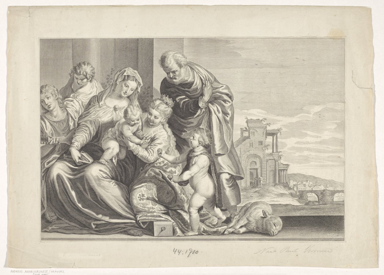 Mariage mystique de sainte Catherine (Caelaturae) - Theodor Matham