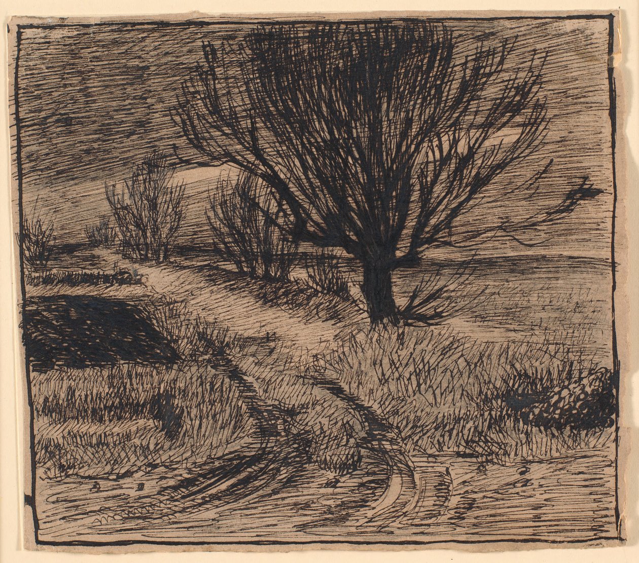 Chemin de campagne près de Lindenborg, hiver - Theodor Philipsen