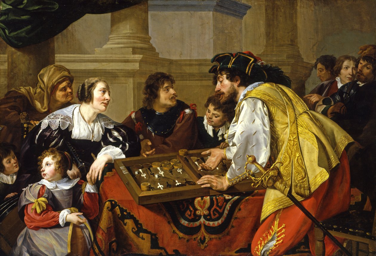 Les joueurs de backgammon, 1634 | Theodor Rombouts