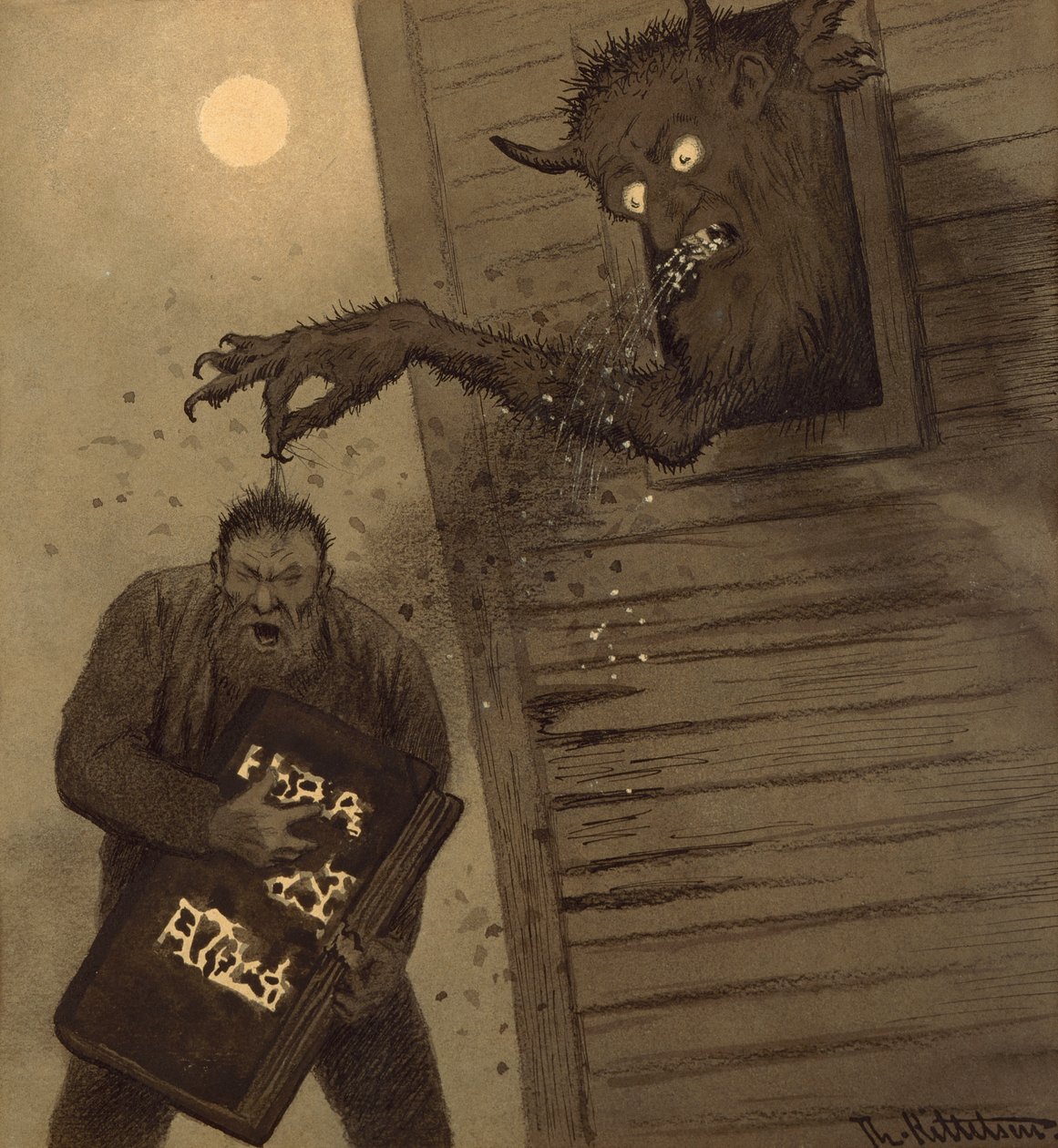 Dessin de conte de fées - Theodor Severin Kittelsen