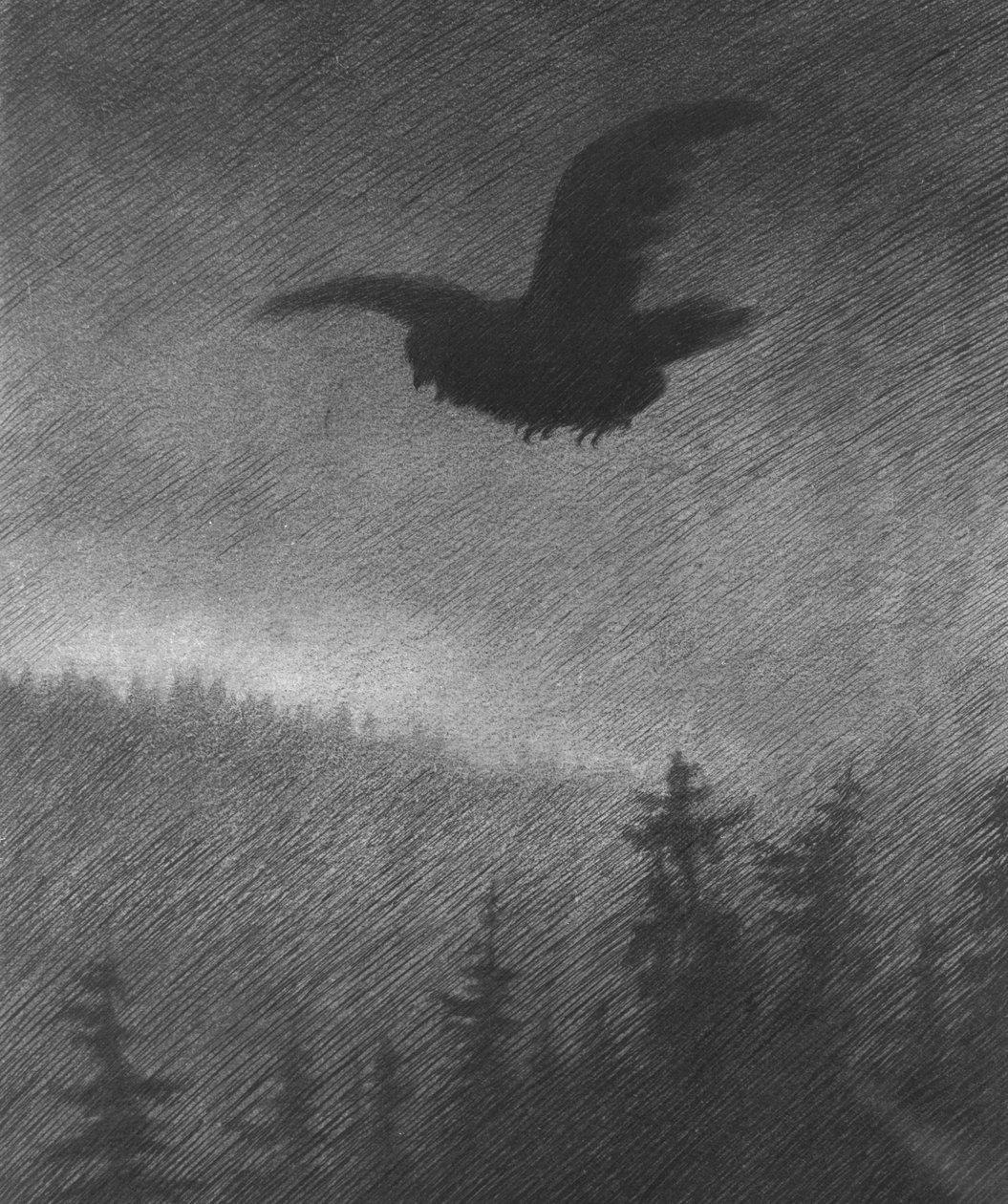 La peste noire (dessin) - Theodor Severin Kittelsen