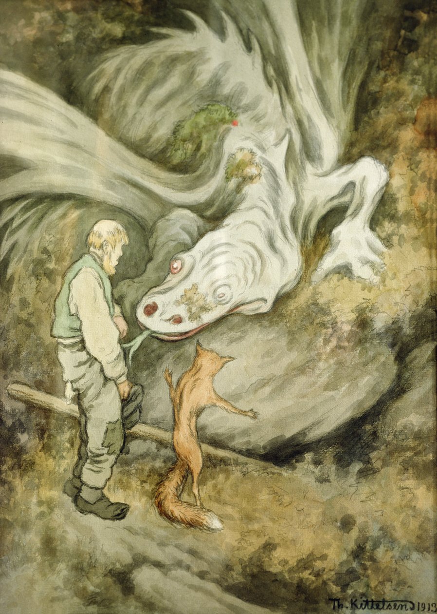 Le monde ne paie pas différemment mon cher dragon - Theodor Kittelsen