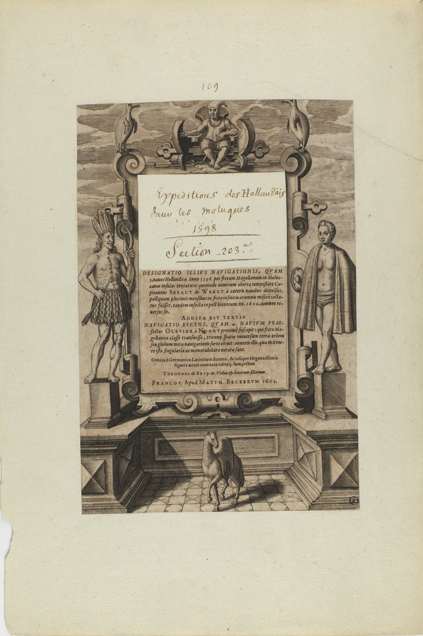 (Page de titre) (extrait du livre Americae) - Theodor de Bry