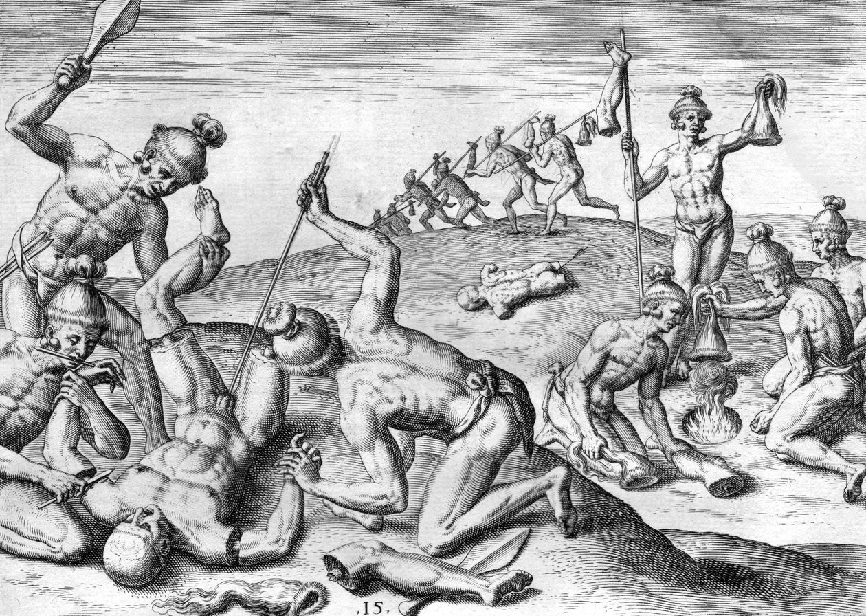 Cruauts des Indiens Potanos - Theodor de Bry