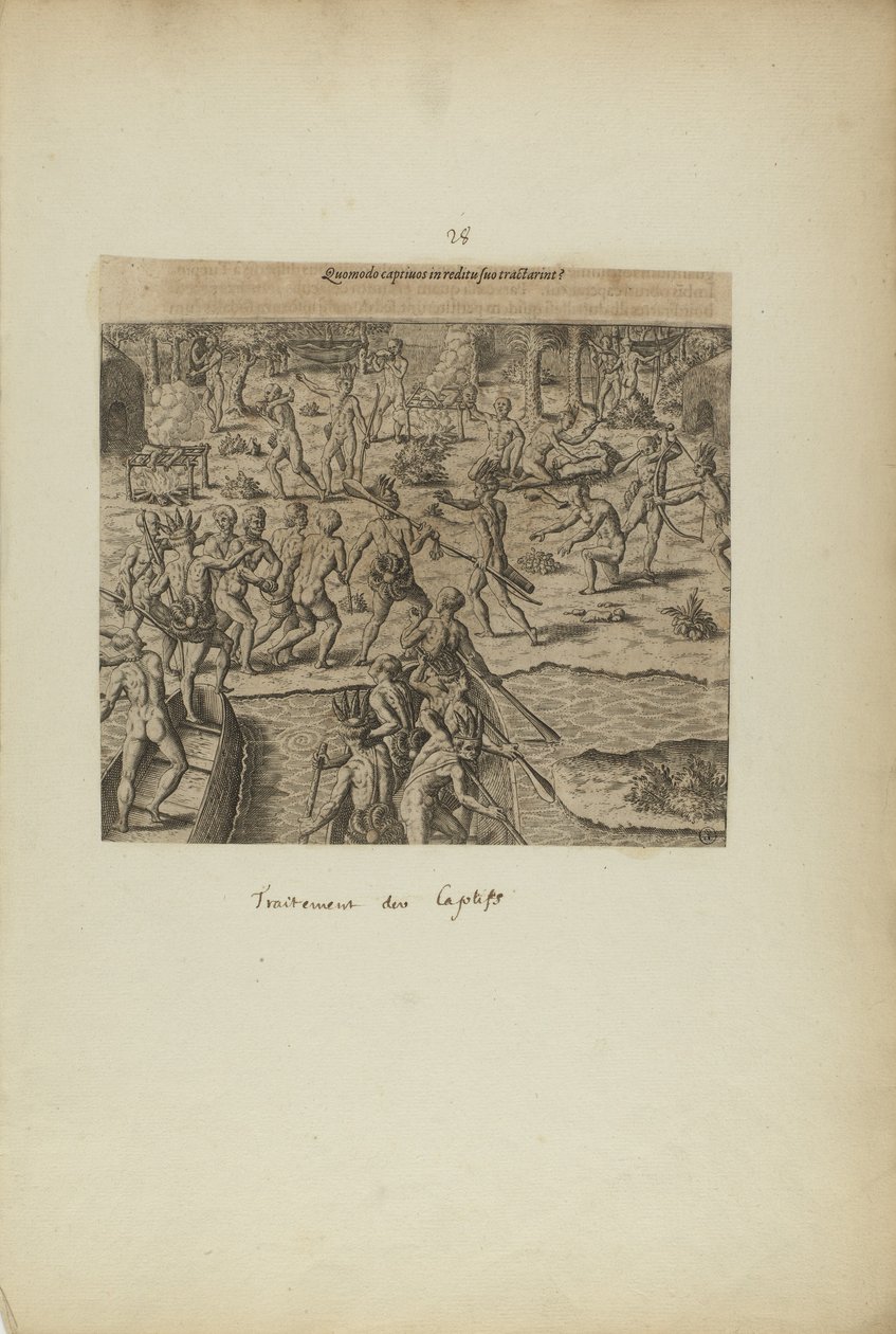 Quomodo Captivos in Reditu Suo Tractarint( ) (extrait du livre Americae, troisième partie) - Theodor de Bry