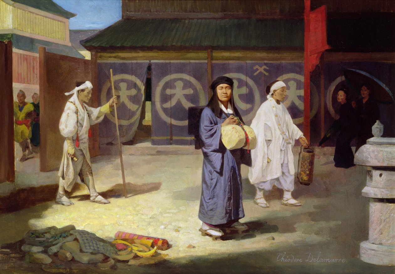 Pèlerin japonais revenant du mont Fusi Yama - Theodore Delamarre