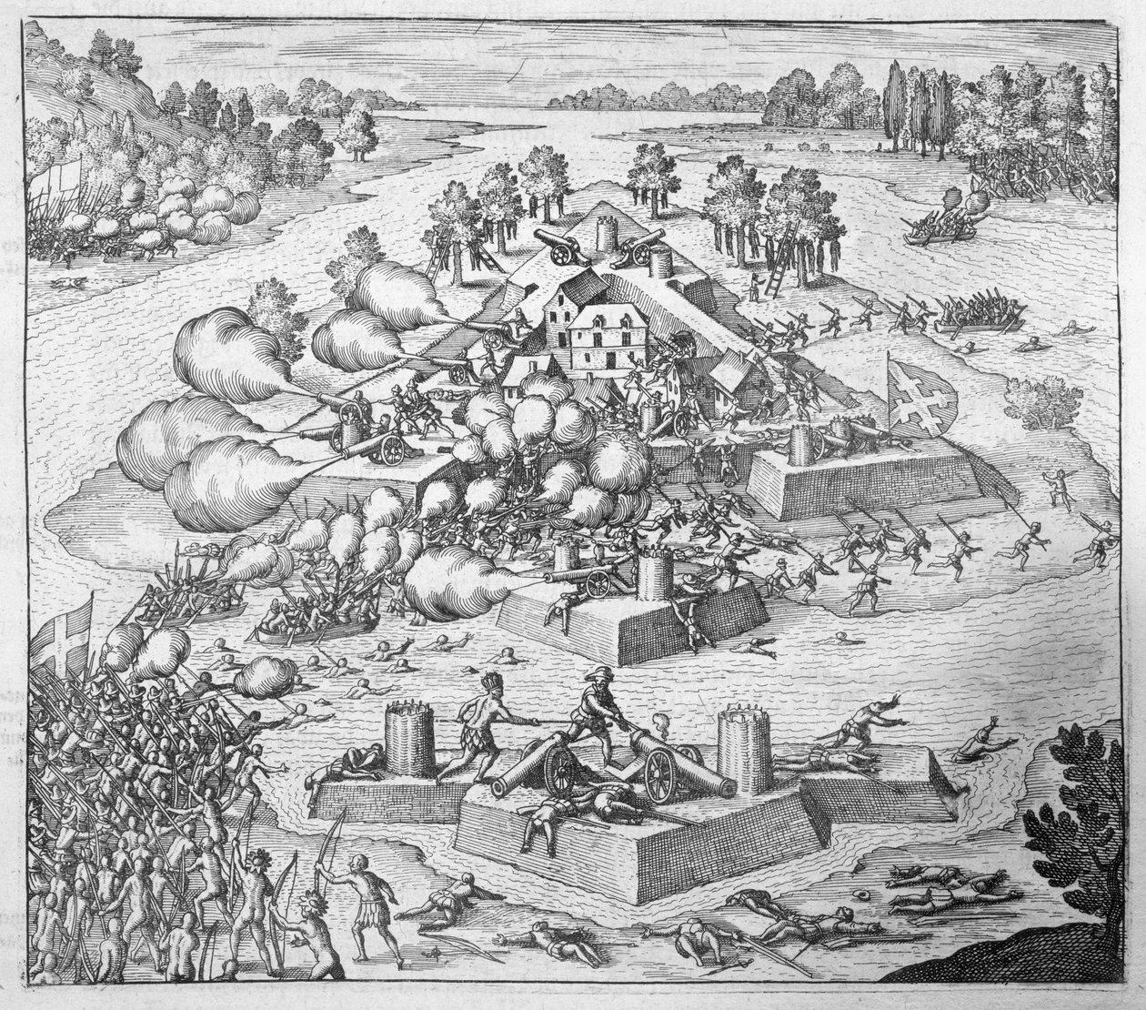 Annihilation des colons protestants français, Fort Charles, Floride, 1562, de 
