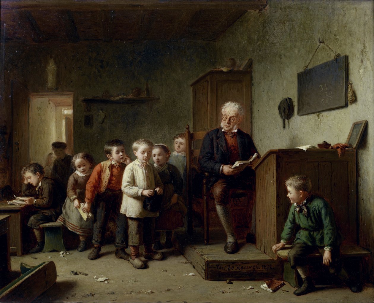La salle de classe, 1872 - Theodore Bernard de Heuvel