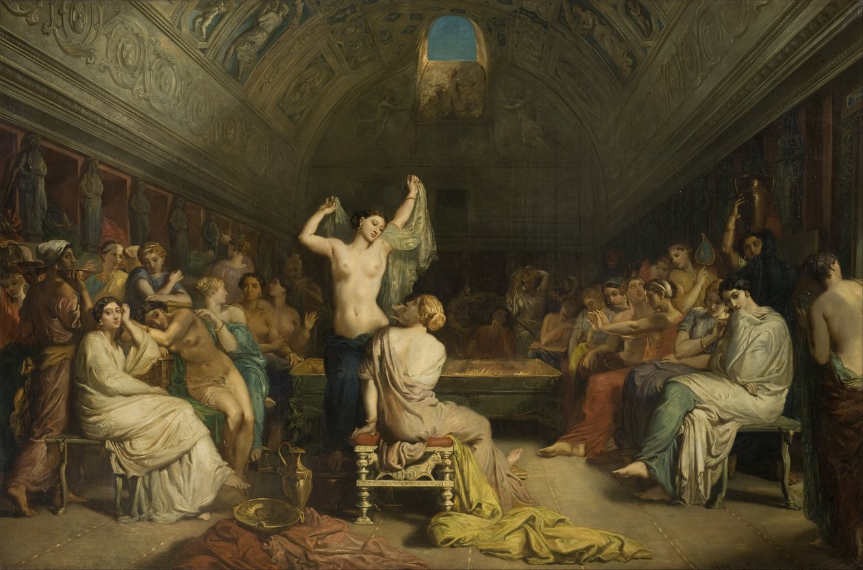 Le Tepidarium, « salle où les femmes de Pompéi venaient se reposer et se sécher en sortant du bain » - Théodore Chassériau