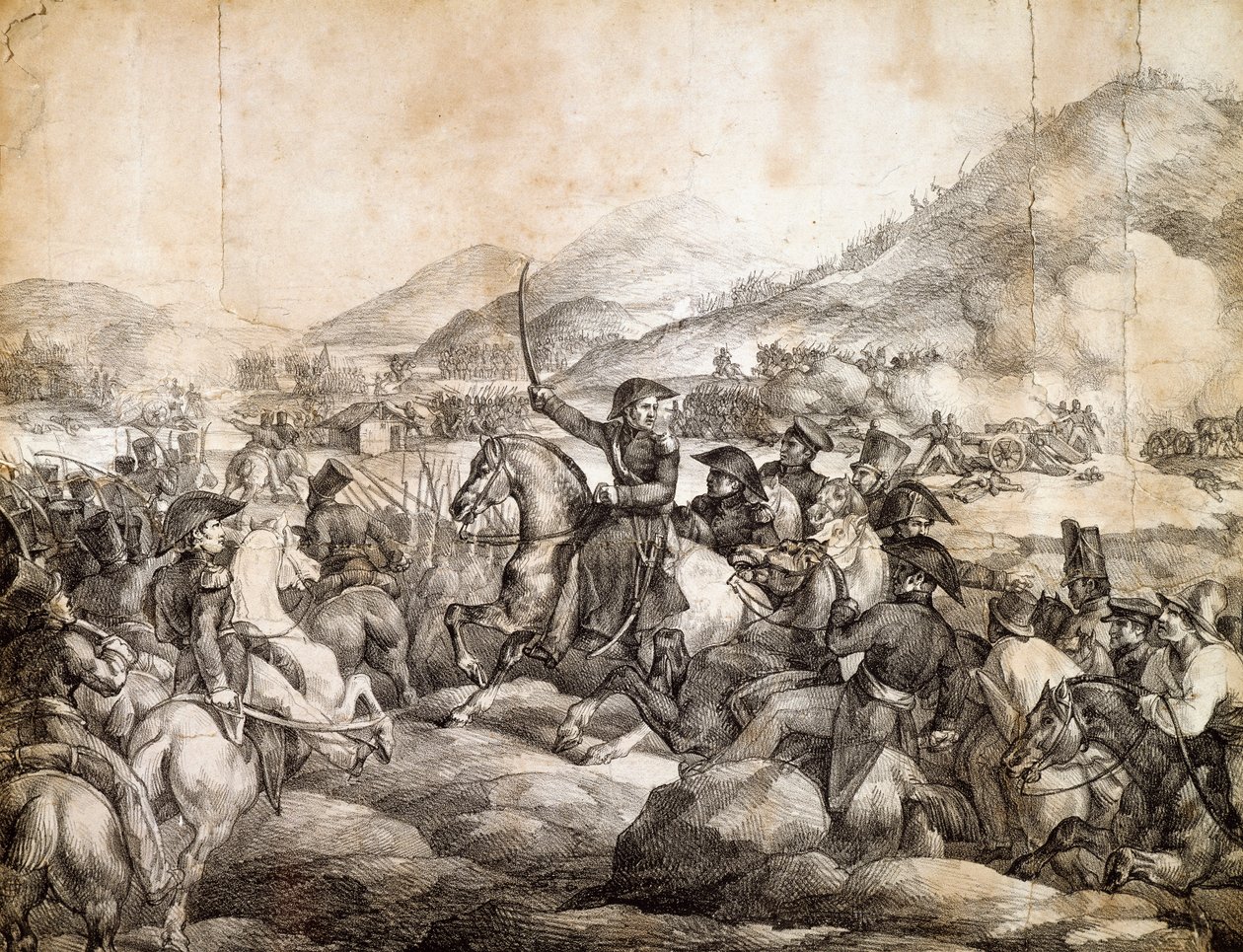 Bataille de Chacabuco, février 1817, qui a décrété la victoire de José De San Martin sur les Espagnols - Theodore Gericault