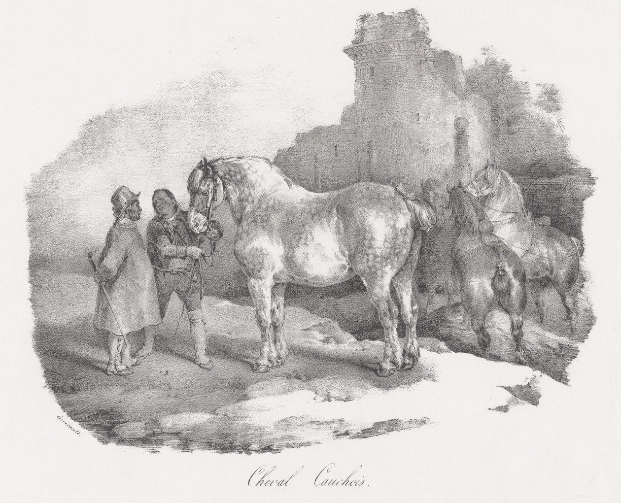 Le cheval Cauchois (une race autochtone originaire de Caux, en Normandie) - Theodore Gericault