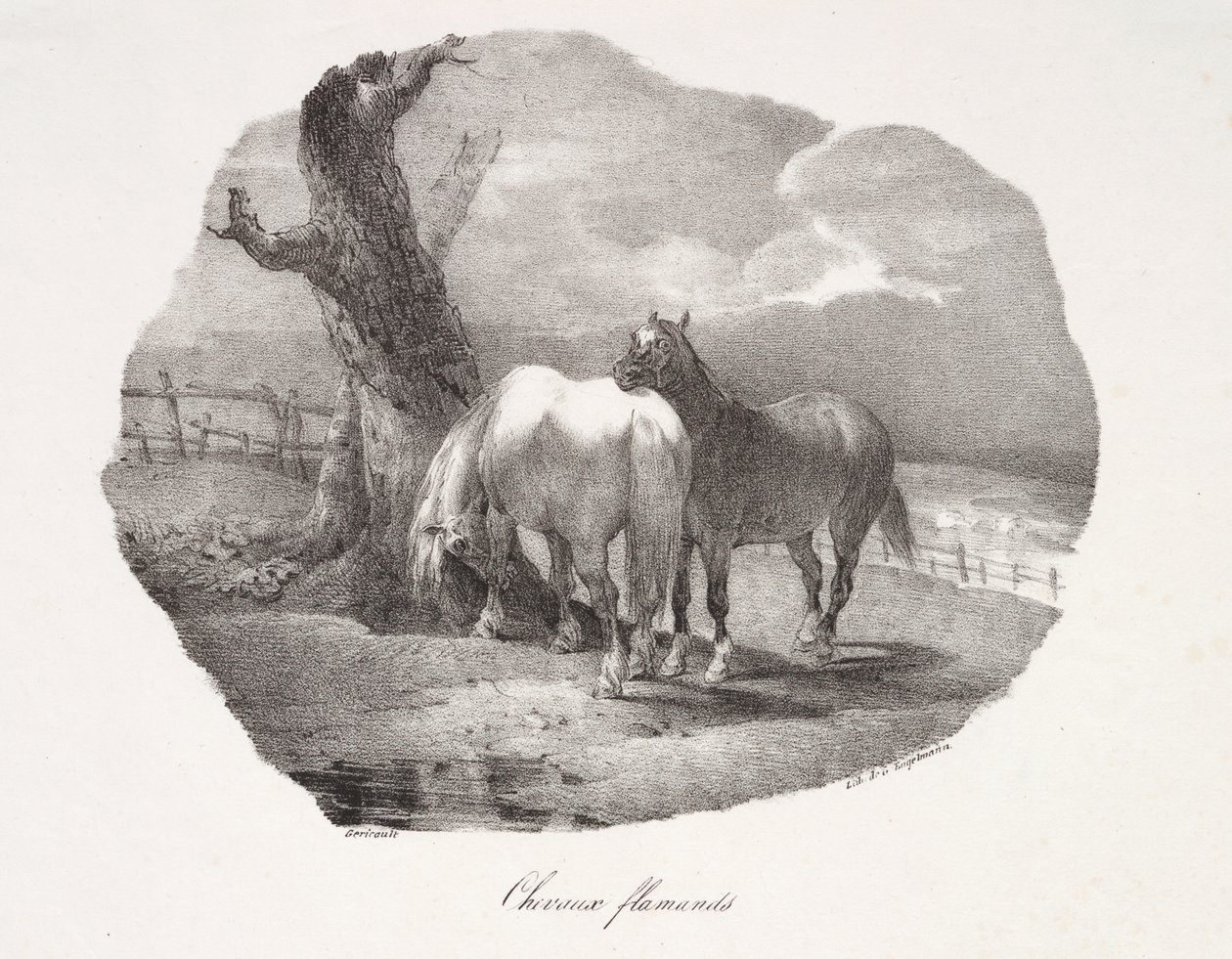Chevaux flamands - Theodore Gericault