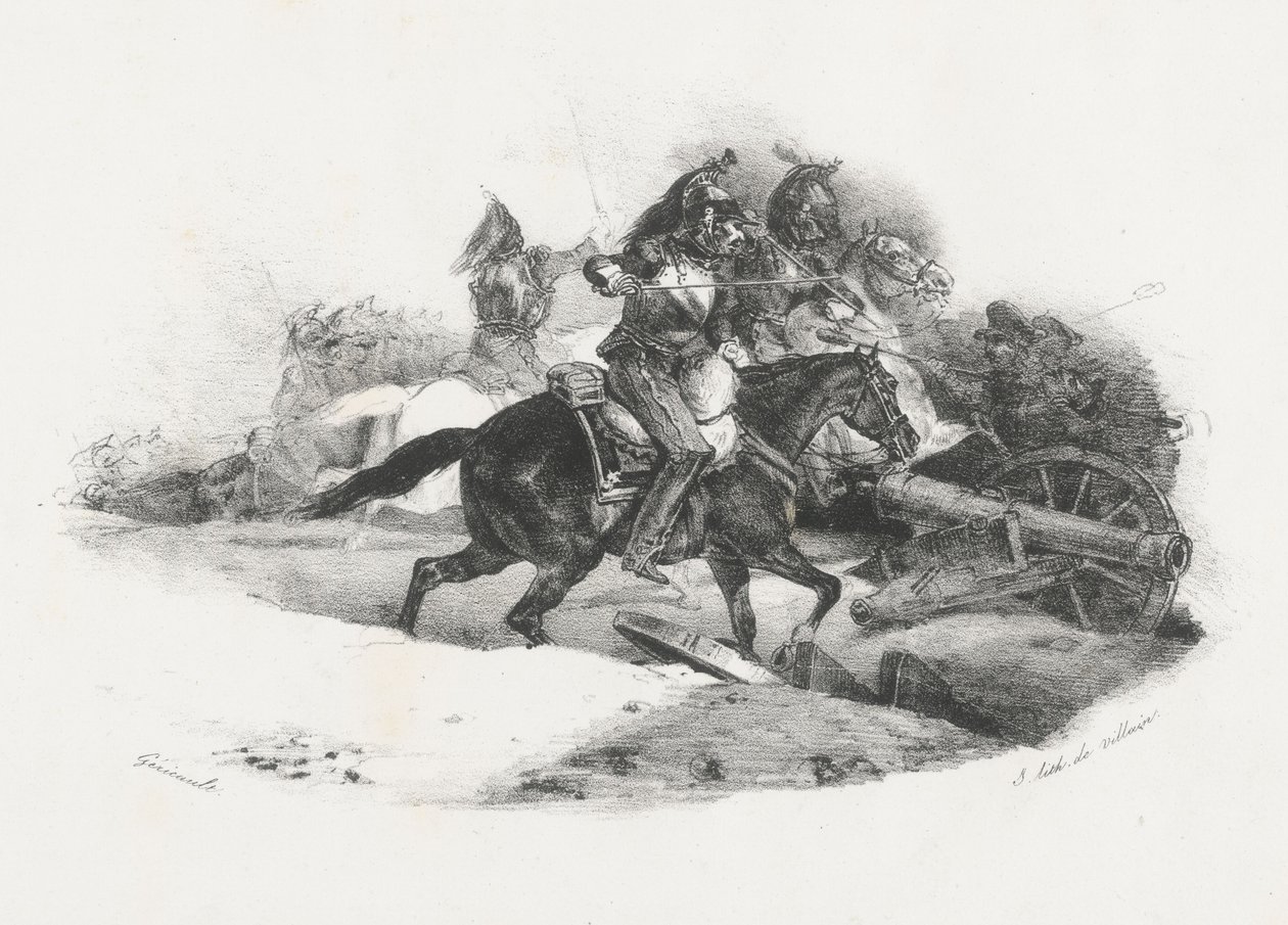Cuirassiers chargeant une batterie d